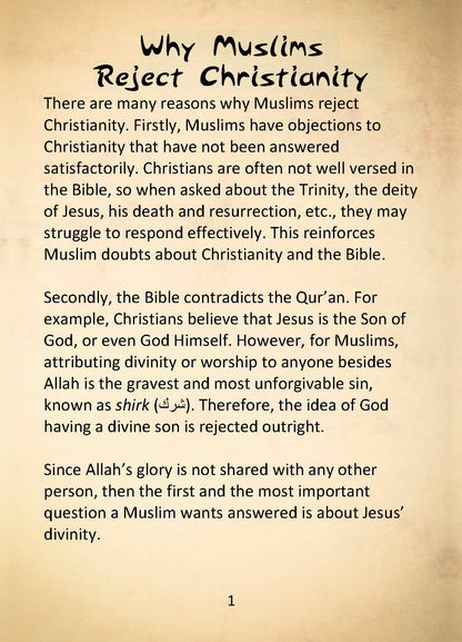 Why Muslims Reject Christianity (ENGLISH)