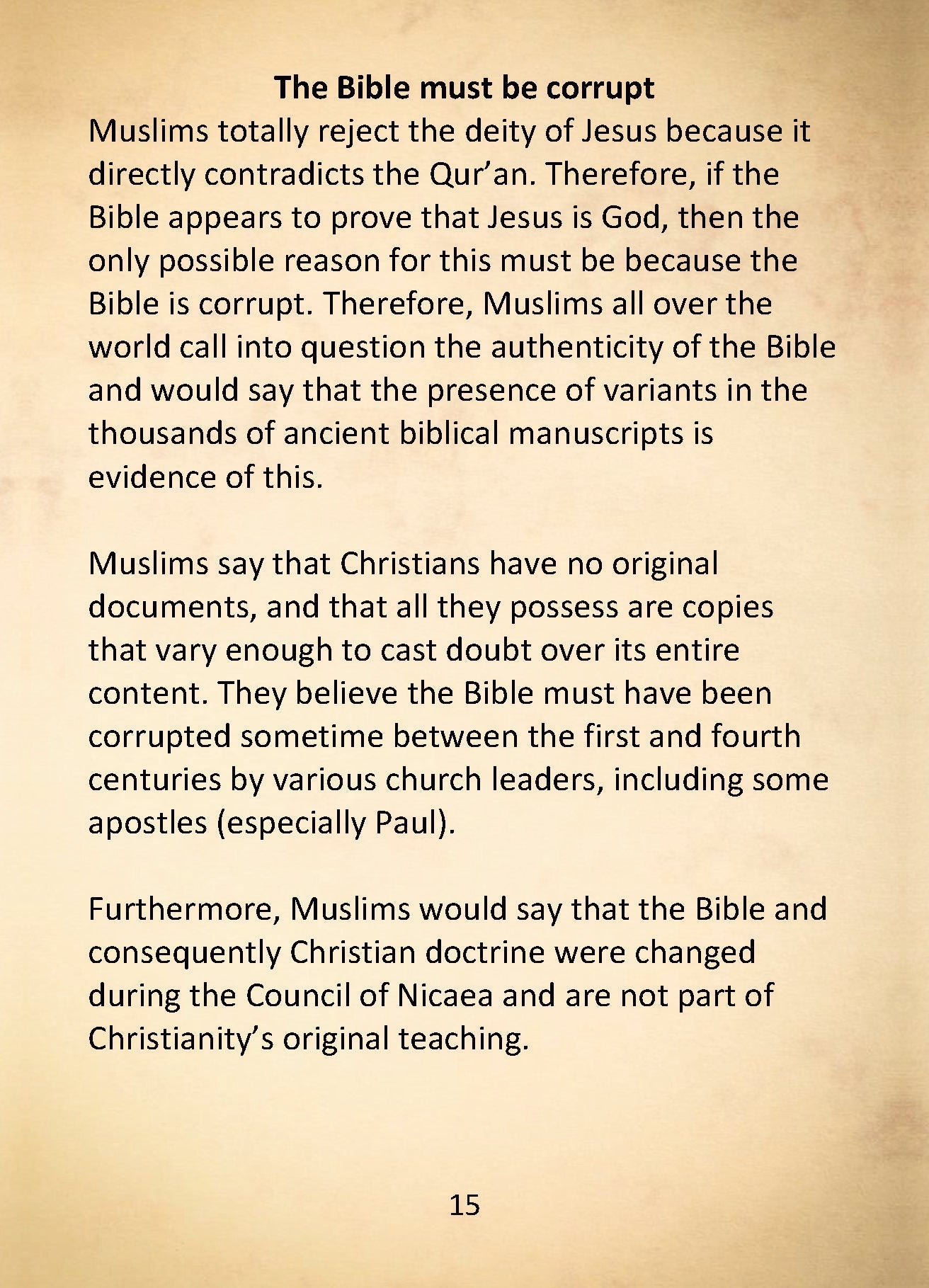 Why Muslims Reject Christianity (ENGLISH)