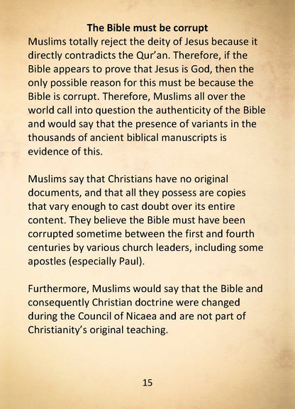 Why Muslims Reject Christianity (ENGLISH)